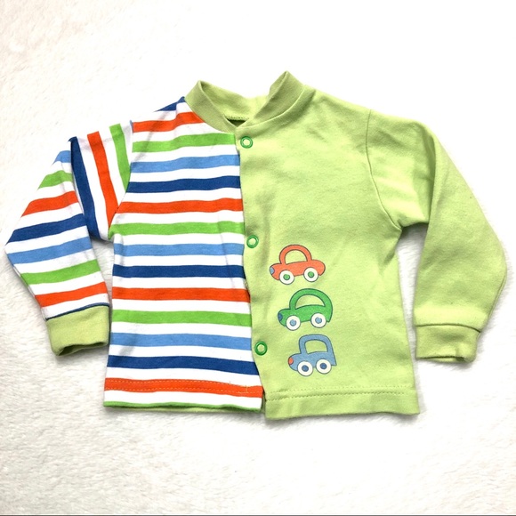 Mamatti Other - ❤️ 5 for $15 Green Cotton Baby Top with Cars 0-3